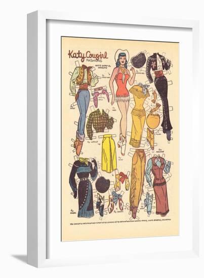 Archie Comics Retro: Katy Keene Cowgirl Fashions (Aged)-Bill Woggon-Framed Premium Giclee Print