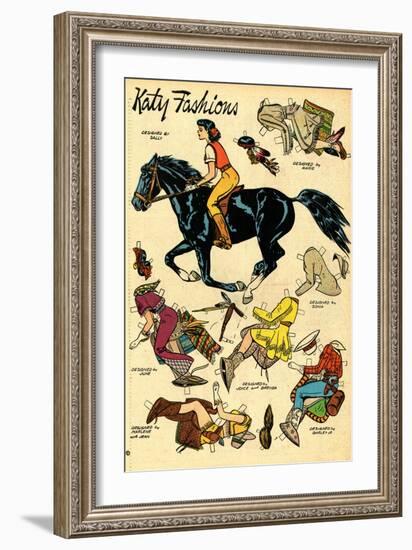 Archie Comics Retro: Katy Keene Cowgirl Fashions (Aged)-Bill Woggon-Framed Premium Giclee Print