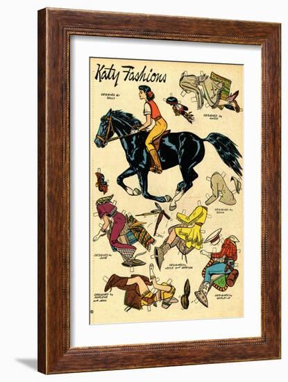 Archie Comics Retro: Katy Keene Cowgirl Fashions (Aged)-Bill Woggon-Framed Premium Giclee Print