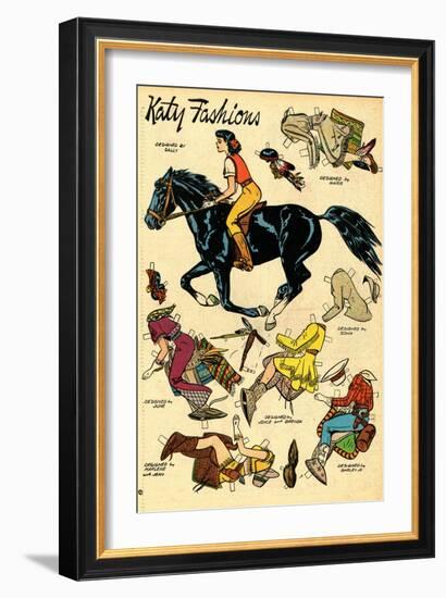 Archie Comics Retro: Katy Keene Cowgirl Fashions (Aged)-Bill Woggon-Framed Art Print