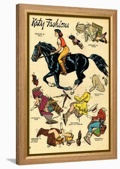 Archie Comics Retro: Katy Keene Cowgirl Fashions (Aged)-Bill Woggon-Framed Stretched Canvas