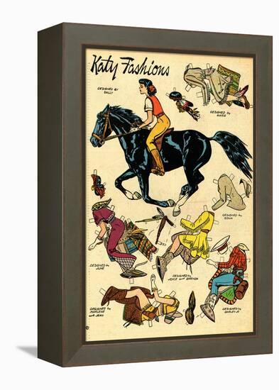 Archie Comics Retro: Katy Keene Cowgirl Fashions (Aged)-Bill Woggon-Framed Stretched Canvas