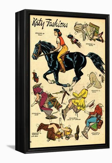 Archie Comics Retro: Katy Keene Cowgirl Fashions (Aged)-Bill Woggon-Framed Stretched Canvas