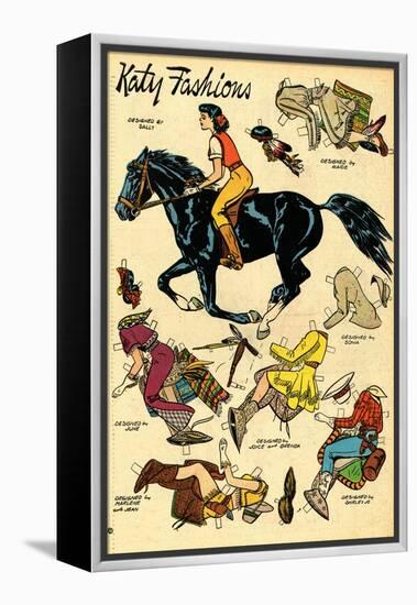 Archie Comics Retro: Katy Keene Cowgirl Fashions (Aged)-Bill Woggon-Framed Stretched Canvas