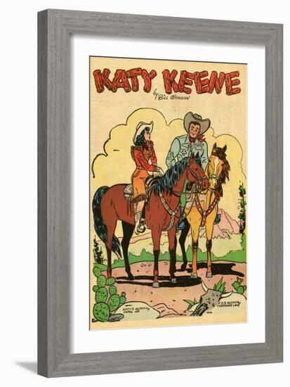 Archie Comics Retro: Katy Keene Cowgirl Pin-Up with K.O. Kelly (Aged)-Bill Woggon-Framed Premium Giclee Print