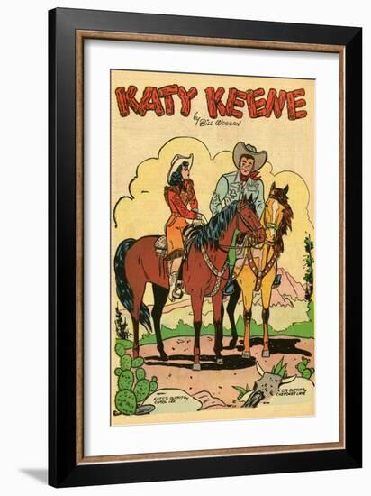 Archie Comics Retro: Katy Keene Cowgirl Pin-Up with K.O. Kelly (Aged)-Bill Woggon-Framed Premium Giclee Print