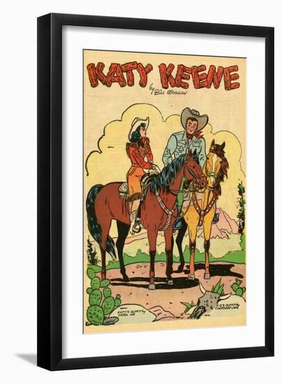 Archie Comics Retro: Katy Keene Cowgirl Pin-Up with K.O. Kelly (Aged)-Bill Woggon-Framed Premium Giclee Print