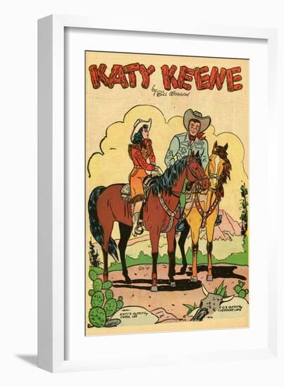 Archie Comics Retro: Katy Keene Cowgirl Pin-Up with K.O. Kelly (Aged)-Bill Woggon-Framed Premium Giclee Print