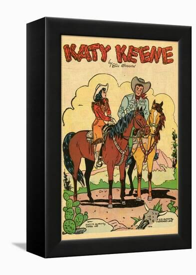 Archie Comics Retro: Katy Keene Cowgirl Pin-Up with K.O. Kelly (Aged)-Bill Woggon-Framed Stretched Canvas