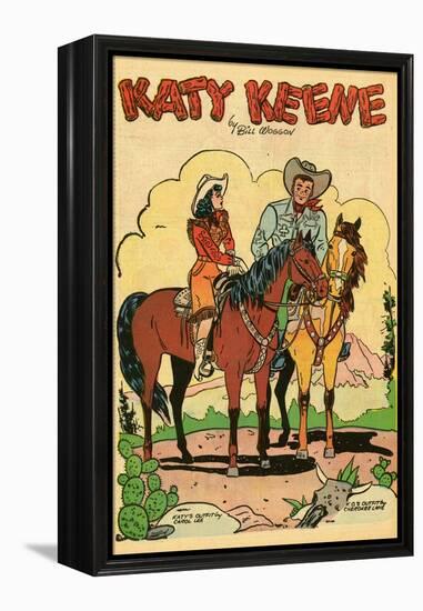 Archie Comics Retro: Katy Keene Cowgirl Pin-Up with K.O. Kelly (Aged)-Bill Woggon-Framed Stretched Canvas