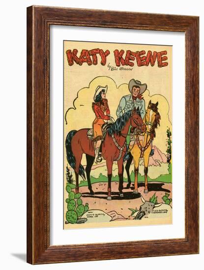 Archie Comics Retro: Katy Keene Cowgirl Pin-Up with K.O. Kelly (Aged)-Bill Woggon-Framed Art Print