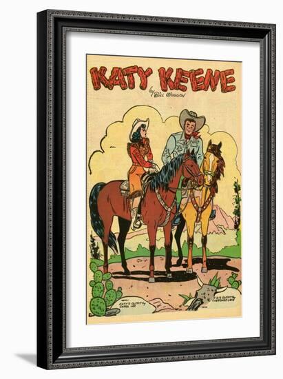 Archie Comics Retro: Katy Keene Cowgirl Pin-Up with K.O. Kelly (Aged)-Bill Woggon-Framed Art Print