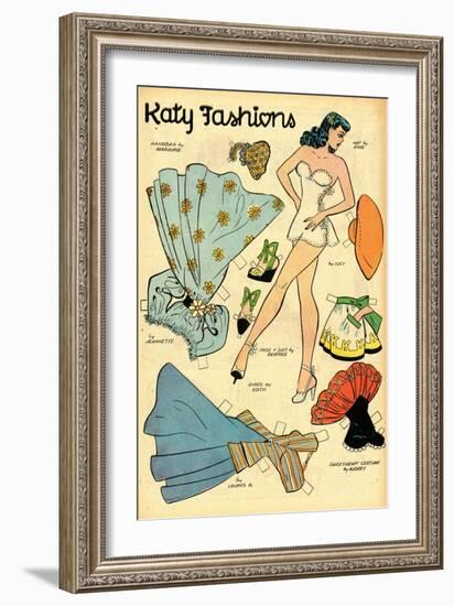 Archie Comics Retro: Katy Keene Fashions (Aged)-Bill Woggon-Framed Art Print