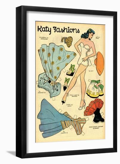 Archie Comics Retro: Katy Keene Fashions (Aged)-Bill Woggon-Framed Premium Giclee Print