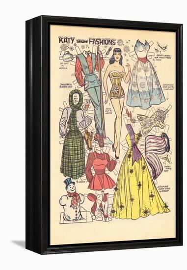 Archie Comics Retro: Katy Keene Snow Fashions (Aged)-Bill Woggon-Framed Stretched Canvas