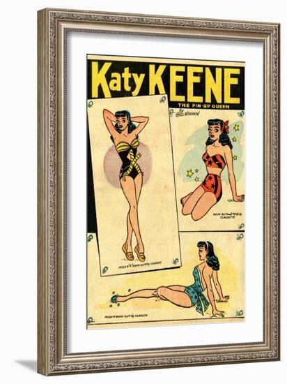 Archie Comics Retro: Katy Keene The Pin-Up Queen (Aged)-Bill Woggon-Framed Art Print