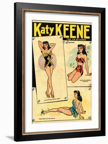 Archie Comics Retro: Katy Keene The Pin-Up Queen (Aged)-Bill Woggon-Framed Art Print