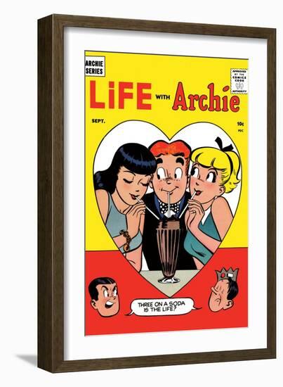 Archie Comics Retro: Life with Archie Comic Book Cover No.2 (Aged)-Harry Lucey-Framed Premium Giclee Print