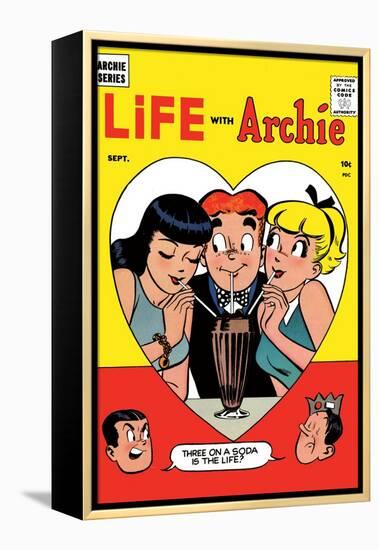 Archie Comics Retro: Life with Archie Comic Book Cover No.2 (Aged)-Harry Lucey-Framed Stretched Canvas