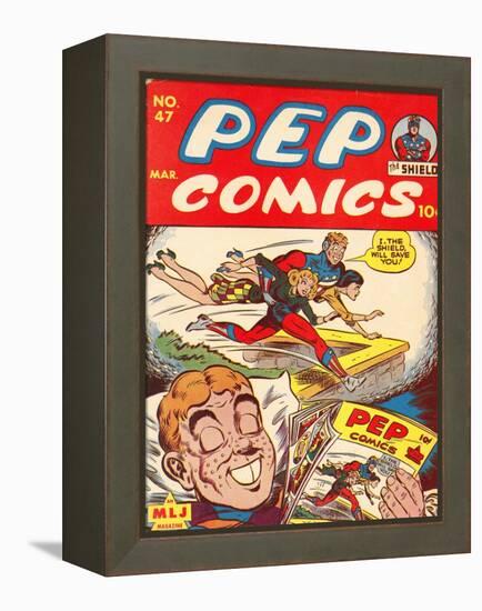 Archie Comics Retro: Pep Comic Book Cover No.47 (Aged)-null-Framed Stretched Canvas