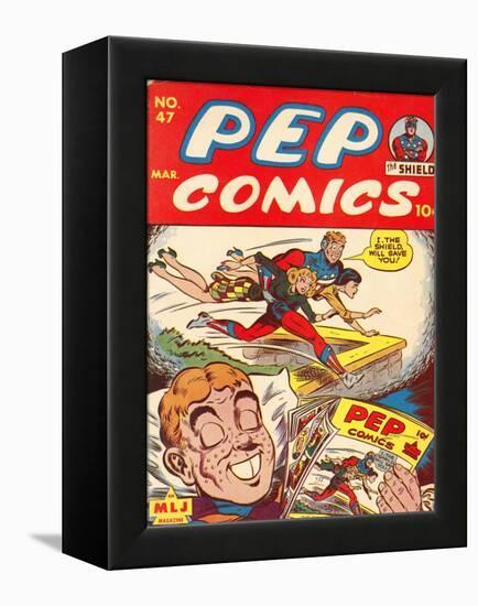 Archie Comics Retro: Pep Comic Book Cover No.47 (Aged)-null-Framed Stretched Canvas