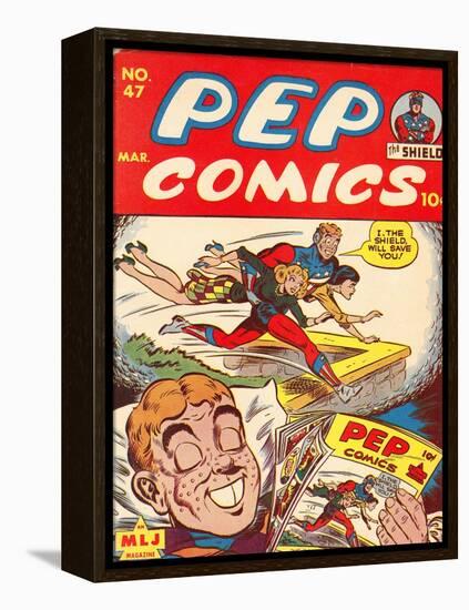 Archie Comics Retro: Pep Comic Book Cover No.47 (Aged)-null-Framed Stretched Canvas