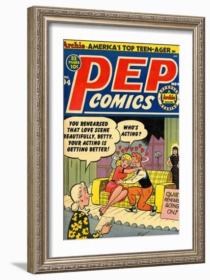 Archie Comics Retro: Pep Comic Book Cover No.94 (Aged)-Bill Vigoda-Framed Art Print