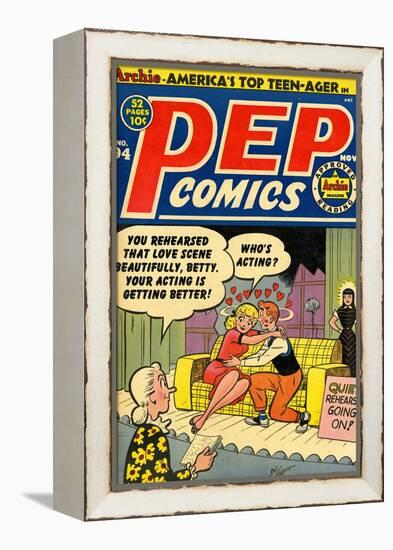 Archie Comics Retro: Pep Comic Book Cover No.94 (Aged)-Bill Vigoda-Framed Stretched Canvas