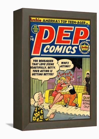 Archie Comics Retro: Pep Comic Book Cover No.94 (Aged)-Bill Vigoda-Framed Stretched Canvas