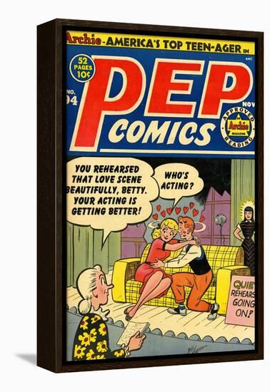 Archie Comics Retro: Pep Comic Book Cover No.94 (Aged)-Bill Vigoda-Framed Stretched Canvas