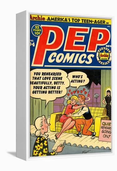 Archie Comics Retro: Pep Comic Book Cover No.94 (Aged)-Bill Vigoda-Framed Stretched Canvas