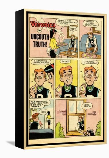 Archie Comics Retro: Veronica Comic Strip; Uncouth Truth (Aged)-null-Framed Stretched Canvas