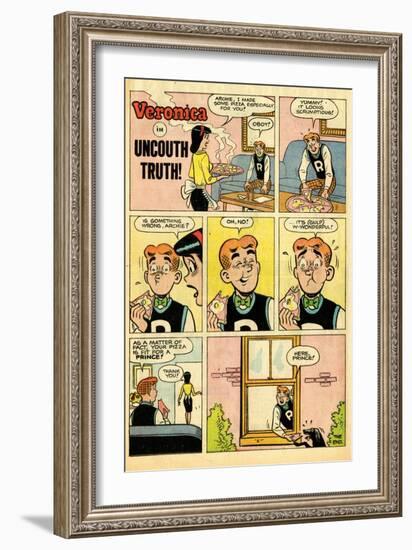 Archie Comics Retro: Veronica Comic Strip; Uncouth Truth (Aged)-null-Framed Art Print