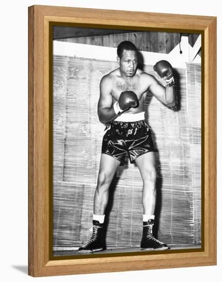 Archie Moore at Kenwood Camp, While Training for His Match with Rocky Marciano-null-Framed Stretched Canvas