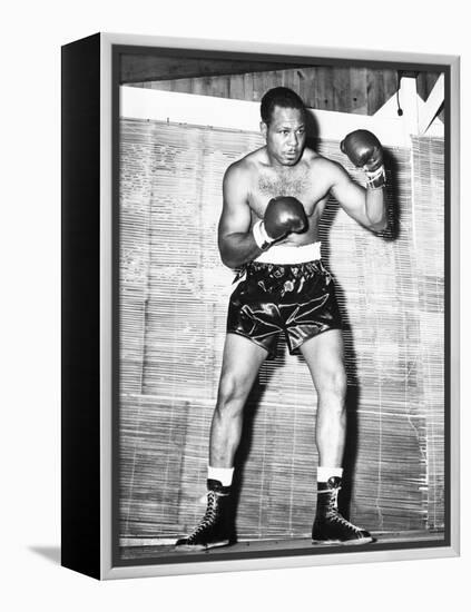 Archie Moore at Kenwood Camp, While Training for His Match with Rocky Marciano-null-Framed Stretched Canvas