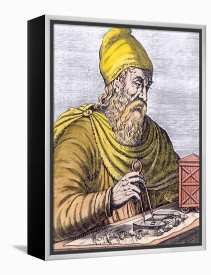 Archimedes (287-212 BC) (Later Colouration)-null-Framed Premier Image Canvas