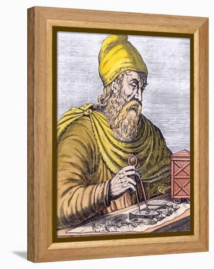 Archimedes (287-212 BC) (Later Colouration)-null-Framed Premier Image Canvas