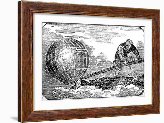 Archimedes (C287-212 B), Ancient Greek Mathematician and Inventor, 1824-null-Framed Giclee Print