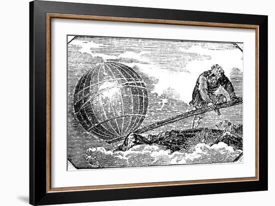 Archimedes (C287-212 B), Ancient Greek Mathematician and Inventor, 1824-null-Framed Giclee Print