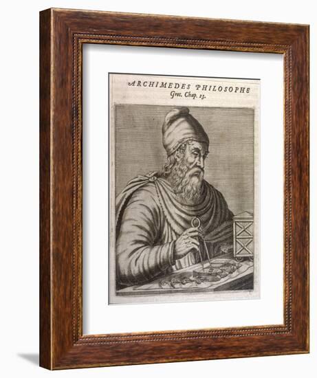 Archimedes Greek Mathematician and Inventor-Andre Thevet-Framed Art Print