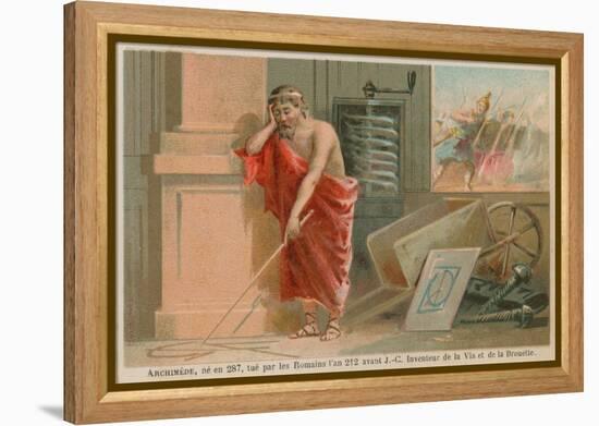 Archimedes, Greek Scientist, Mathematician and Inventor of the 3rd Century BC-null-Framed Premier Image Canvas