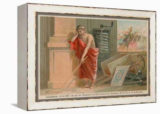 Archimedes, Greek Scientist, Mathematician and Inventor of the 3rd Century BC-null-Framed Premier Image Canvas