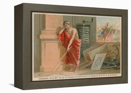 Archimedes, Greek Scientist, Mathematician and Inventor of the 3rd Century BC-null-Framed Premier Image Canvas