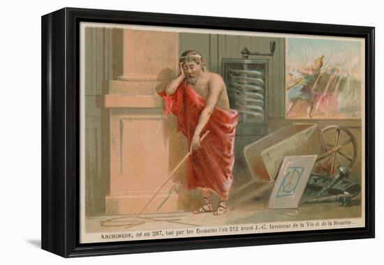 Archimedes, Greek Scientist, Mathematician and Inventor of the 3rd Century BC-null-Framed Premier Image Canvas