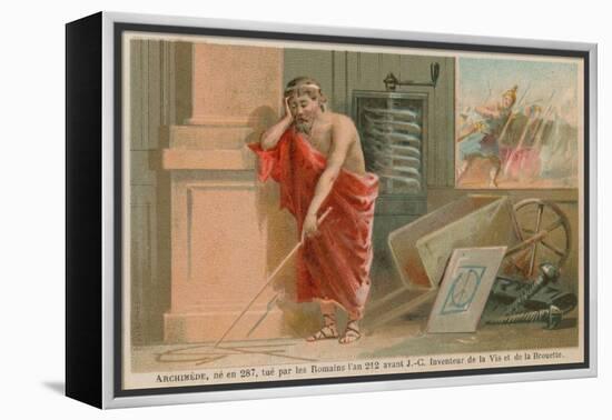 Archimedes, Greek Scientist, Mathematician and Inventor of the 3rd Century BC-null-Framed Premier Image Canvas