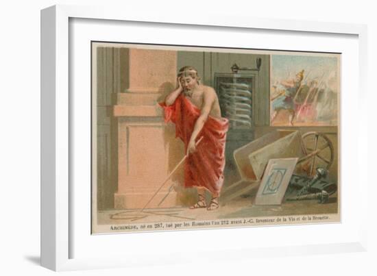 Archimedes, Greek Scientist, Mathematician and Inventor of the 3rd Century BC-null-Framed Giclee Print