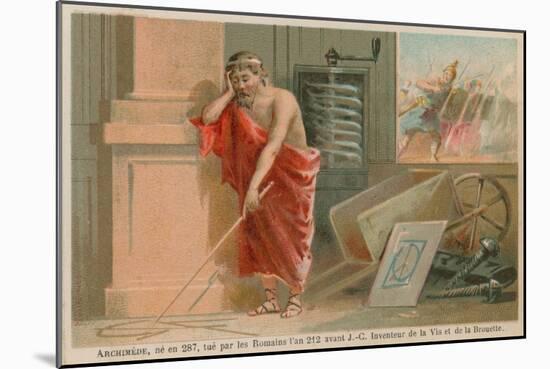 Archimedes, Greek Scientist, Mathematician and Inventor of the 3rd Century BC-null-Mounted Giclee Print