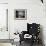 Architect Eero Saarinen at Home in His Study W. Furniture Designed by Him-null-Framed Premium Photographic Print displayed on a wall