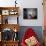 Architect Eero Saarinen at Home in His Study W. Furniture Designed by Him-null-Mounted Premium Photographic Print displayed on a wall