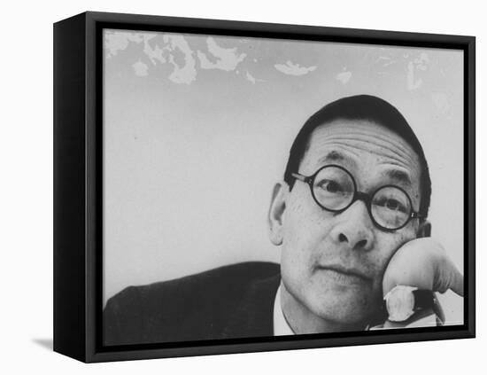 Architect Ieoh Ming Pei, Selected to Design the JFK Memorial Library-John Loengard-Framed Premier Image Canvas